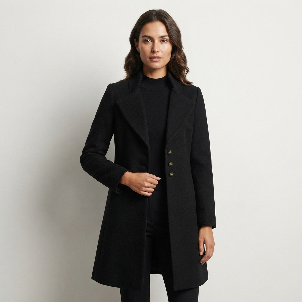 Elise | Tailored Longline Wool-Blend Coat