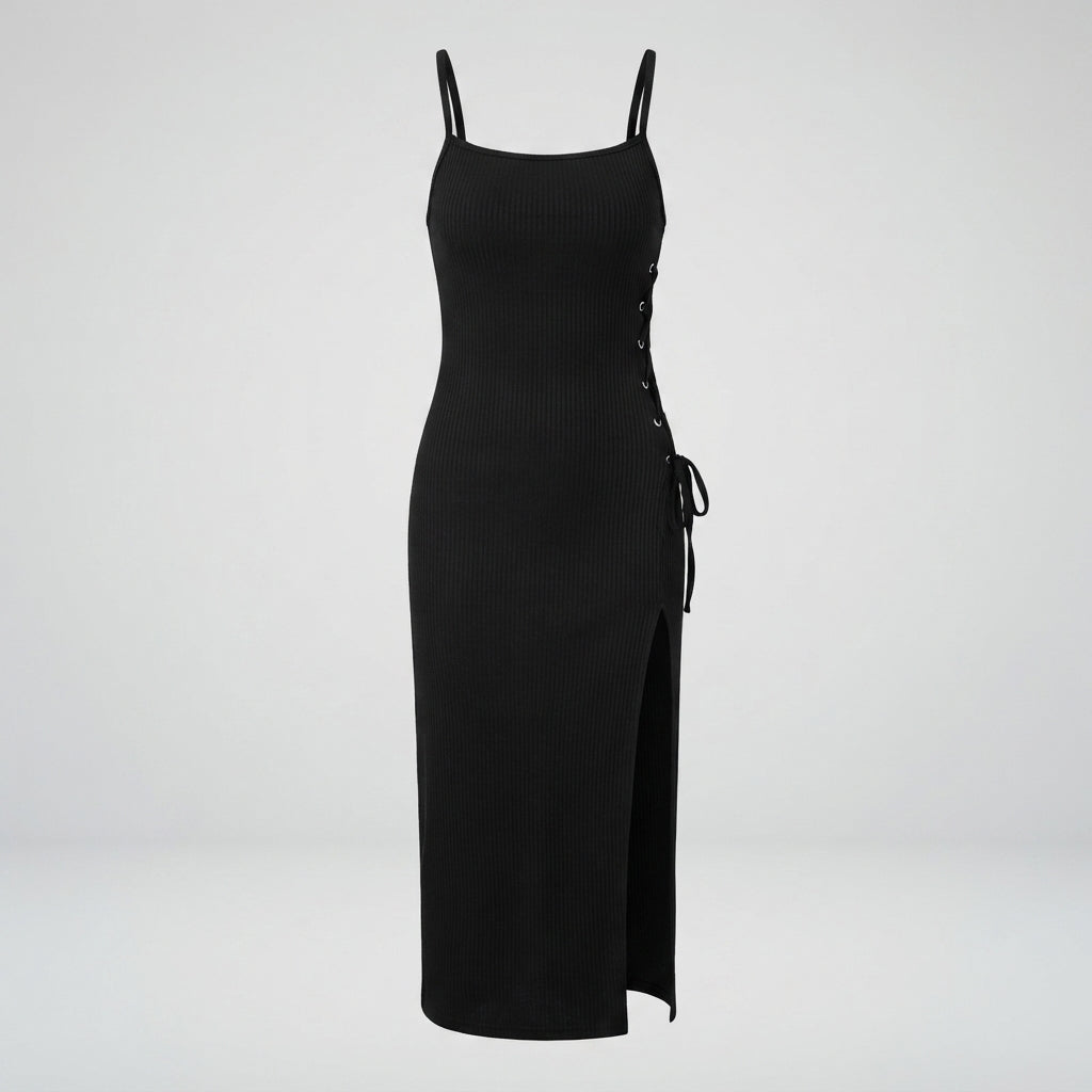 Sexy High Slit Halter Maxi Dress For Women