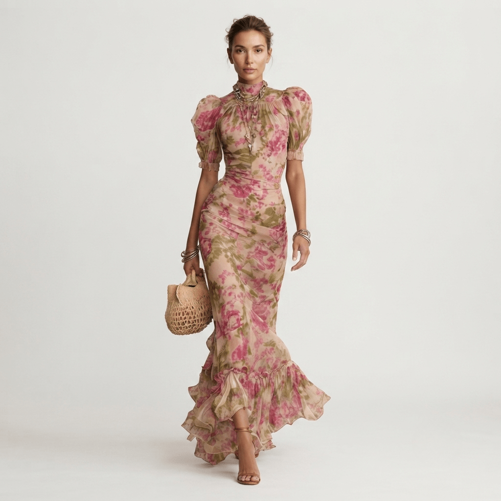 Charlotte | Floral Mermaid Maxi Dress Women