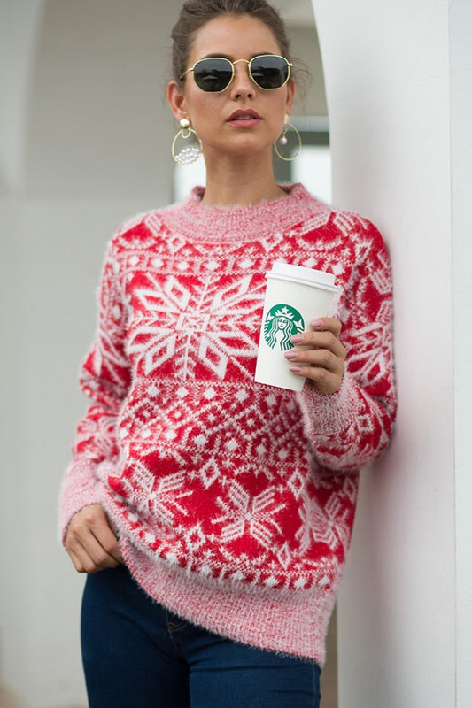 Cedar | Xmas Jumpers Plush Round Neck Patterned