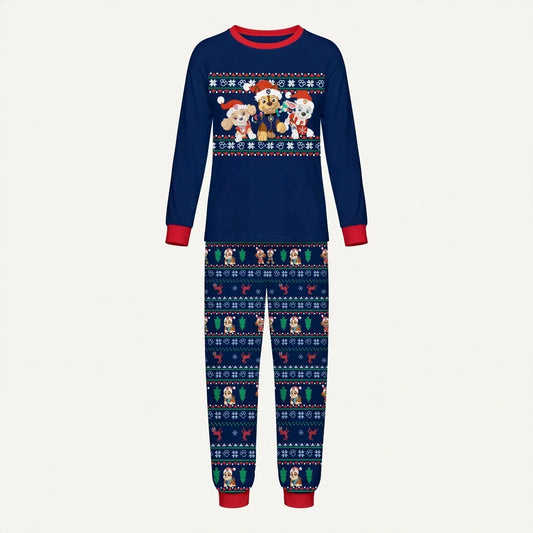 Clove | Christmas Pyjamas Fair Isle Puppy Print