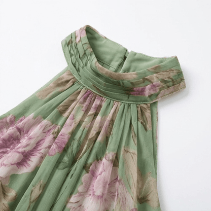 Corenne | Floral Print Halter Maxi Dress