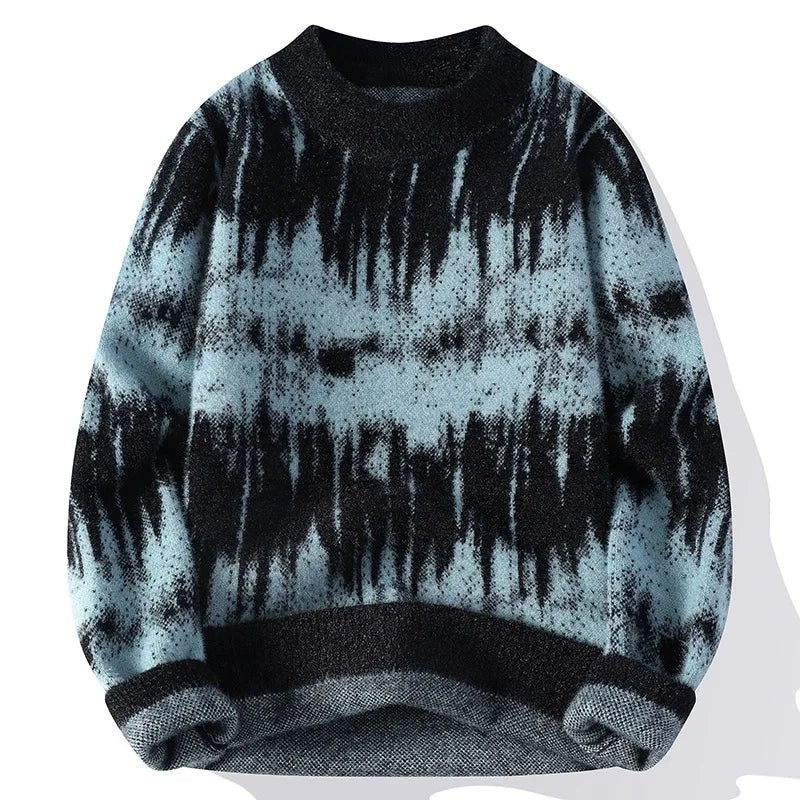 Wayne | Men's Relaxed Fit Tie-Dye Pullover Sweater