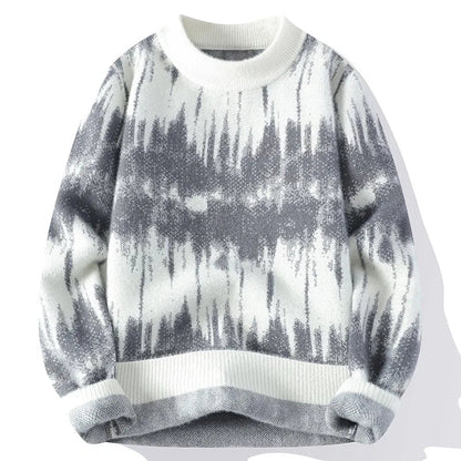 Wayne | Men's Relaxed Fit Tie-Dye Pullover Sweater