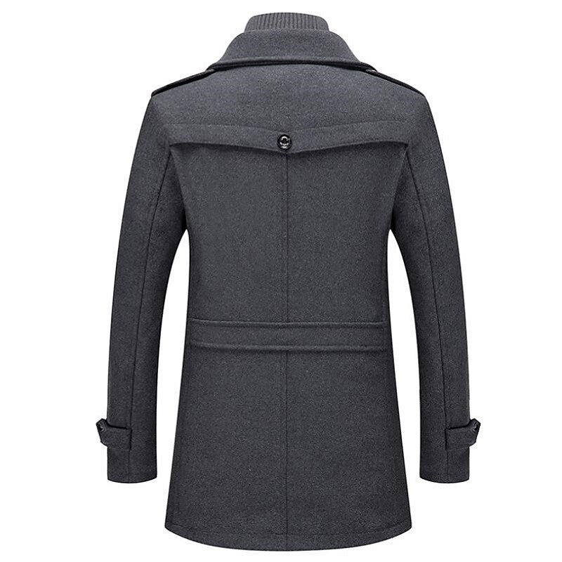 Edmund | Double-Breasted Wool-Look Pea Coat