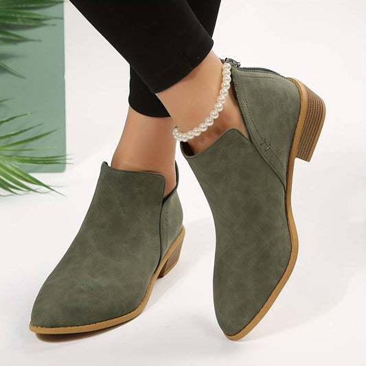 Riley | Women's Wedge Heel Pointed Toe Ankle Boots
