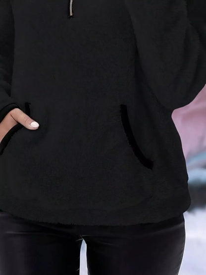 Helen | Women's Half-Zip Fleece Pullover Teddy Jumper