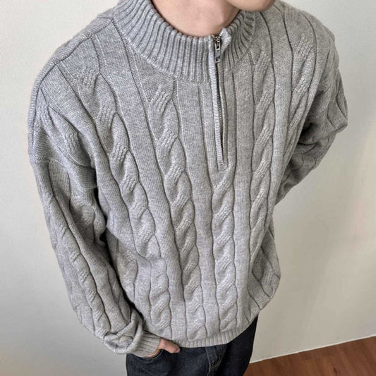 Andy | Men's Quarter-Zip Cable Knit Sweater