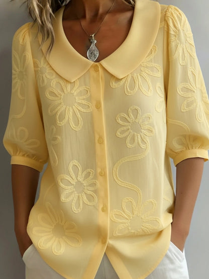 Aurelie | Light Floral Long Sleeve Top