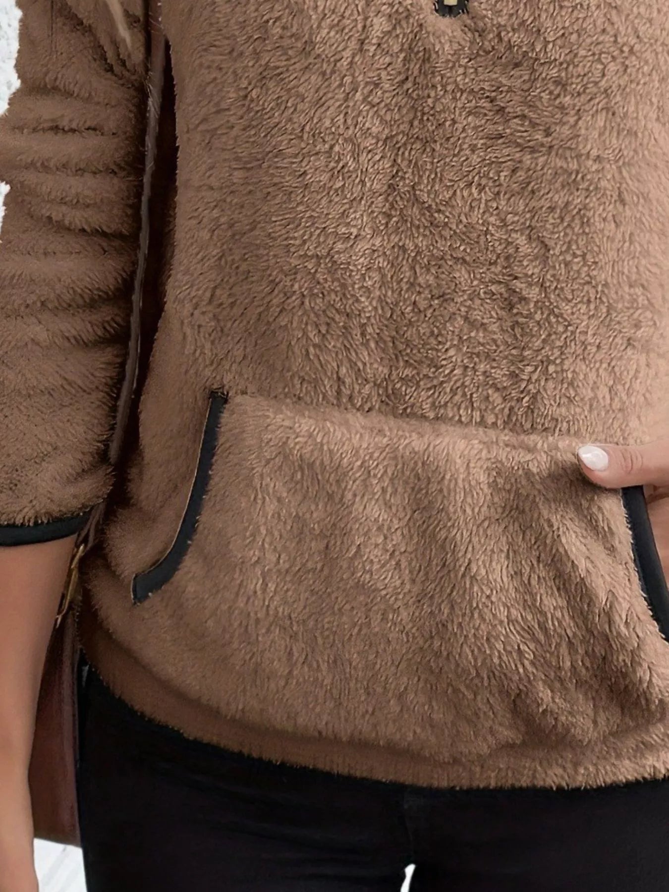 Helen | Women's Half-Zip Fleece Pullover Teddy Jumper