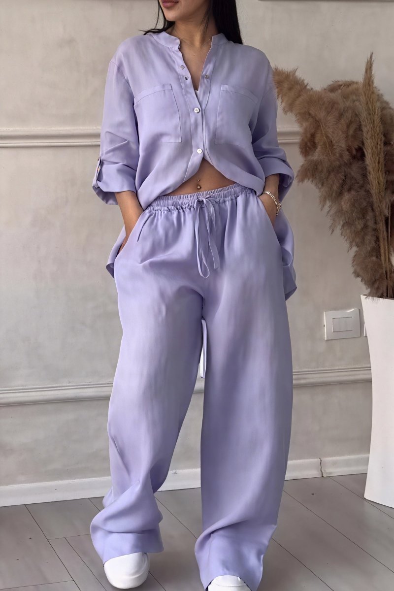 Harriet | Linen-Feel Wide-Leg Two-Piece Set Women