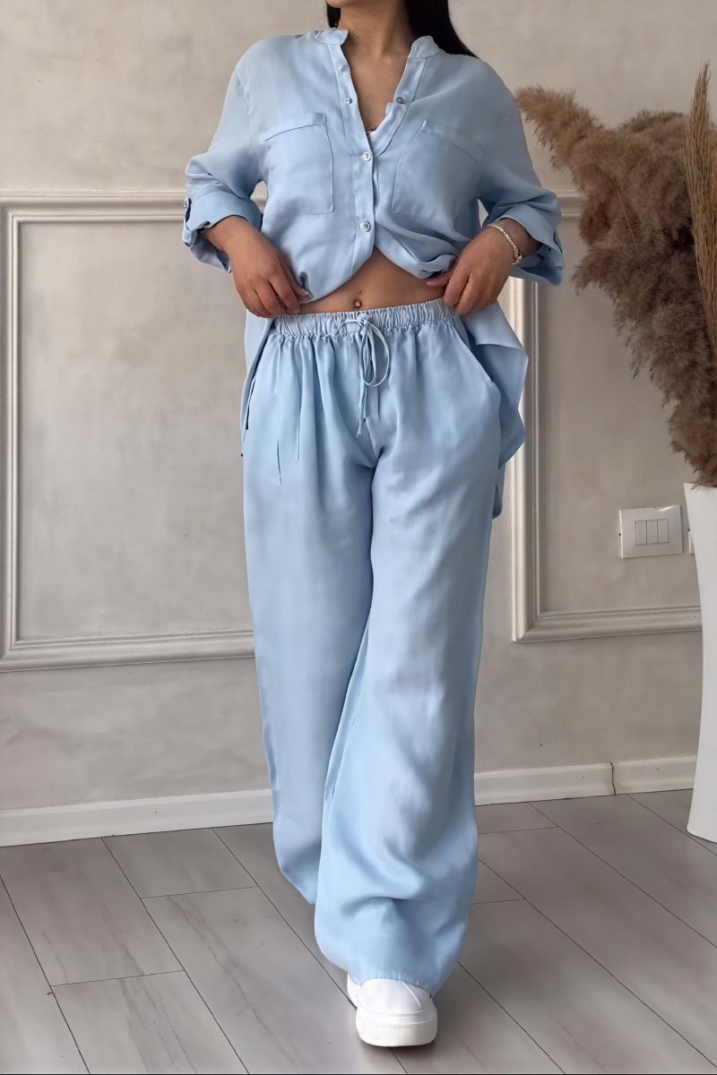 Harriet | Linen-Feel Wide-Leg Two-Piece Set Women