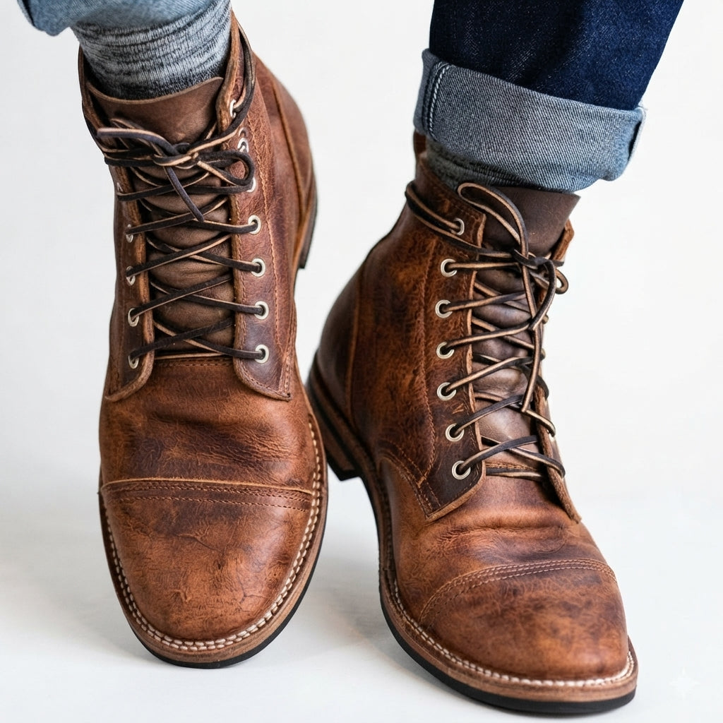 Ford | Men's Vintage Leather Lace-Up Boots