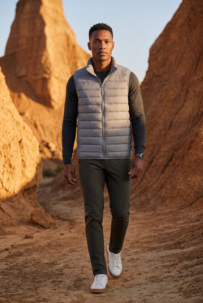 Kai | Men's Lightweight Puffer Vest, High Collar