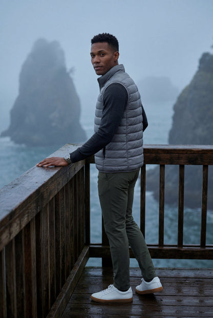 Kai | Men's Lightweight Puffer Vest, High Collar