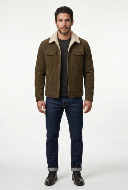 Cole | Men's Sherpa Collar Trucker Jacket