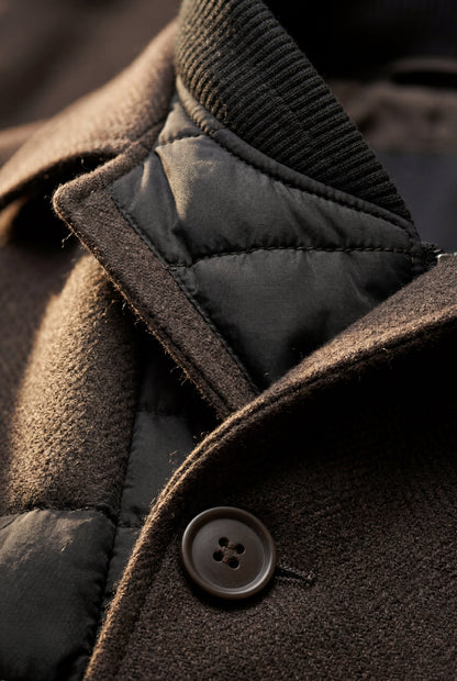 Theo | Men's Tailored Wool-Blend Coat, Notched Lapel