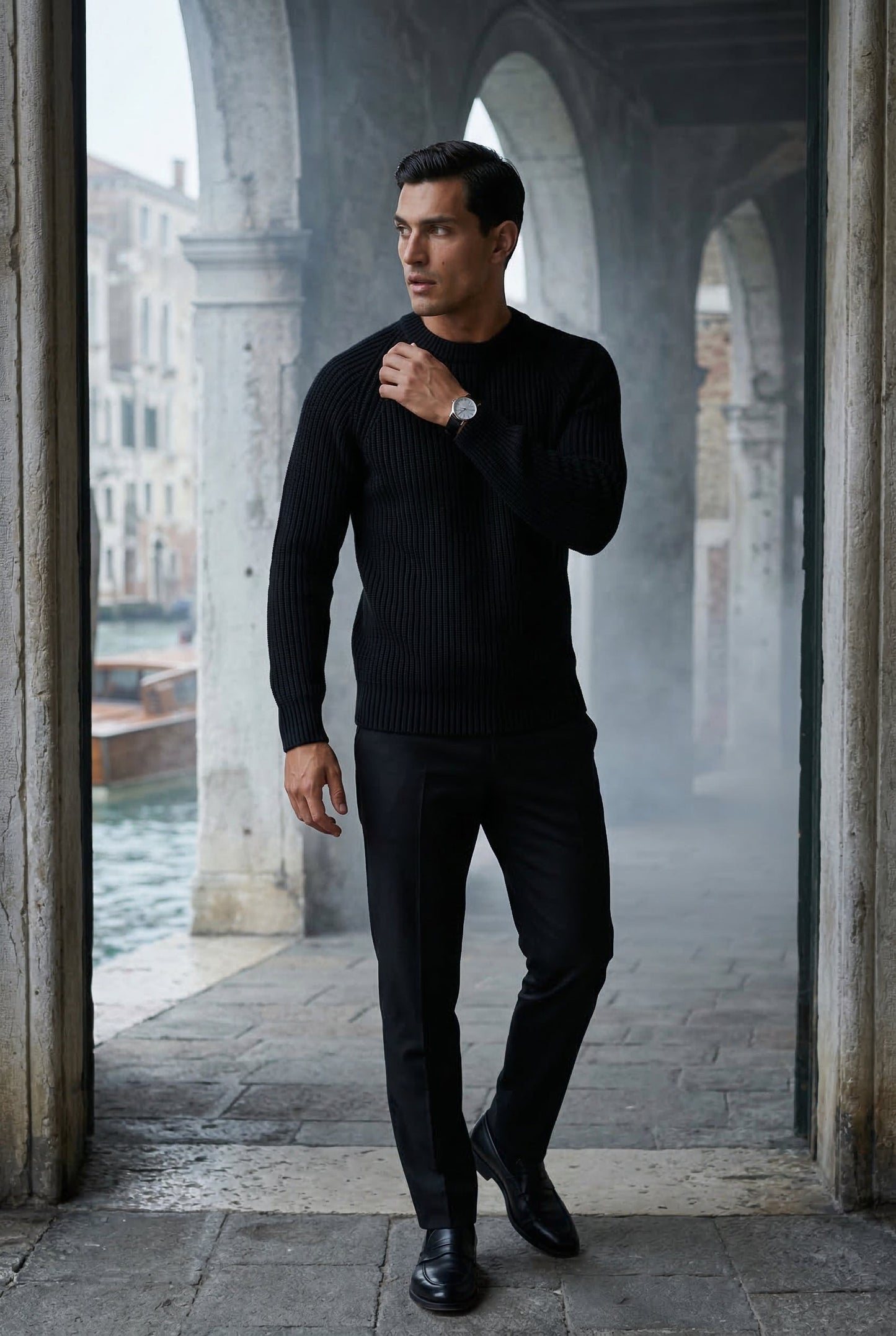 Axel | Men's Chunky Ribbed Slim Fit Sweater