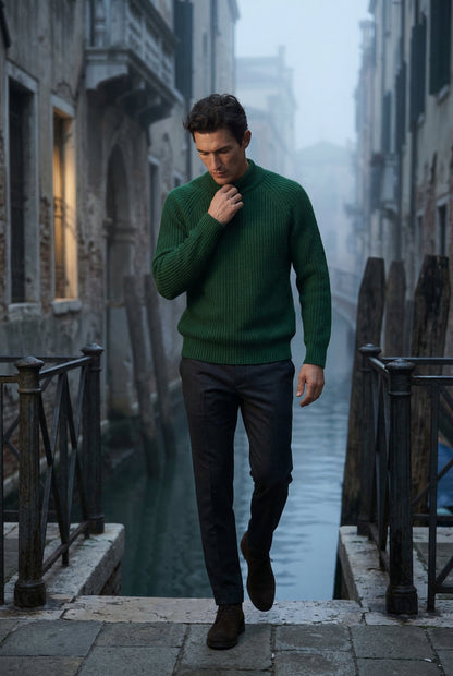 Axel | Men's Chunky Ribbed Slim Fit Sweater