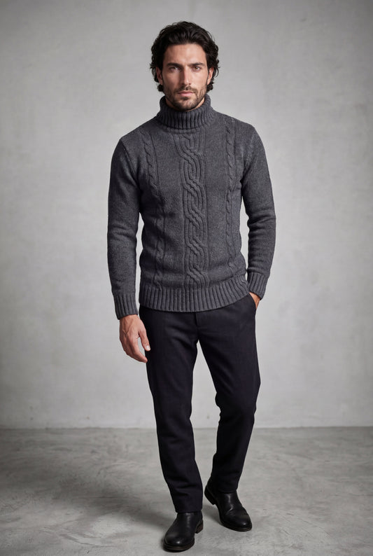 Colt | Men's Cable Knit Turtleneck Sweater