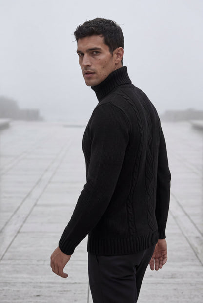 Colt | Men's Cable Knit Turtleneck Sweater