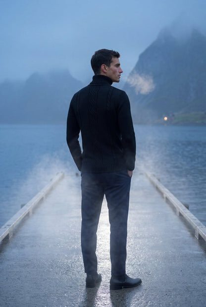 Colt | Men's Cable Knit Turtleneck Sweater