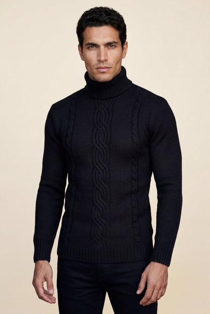 Colt | Men's Cable Knit Turtleneck Sweater