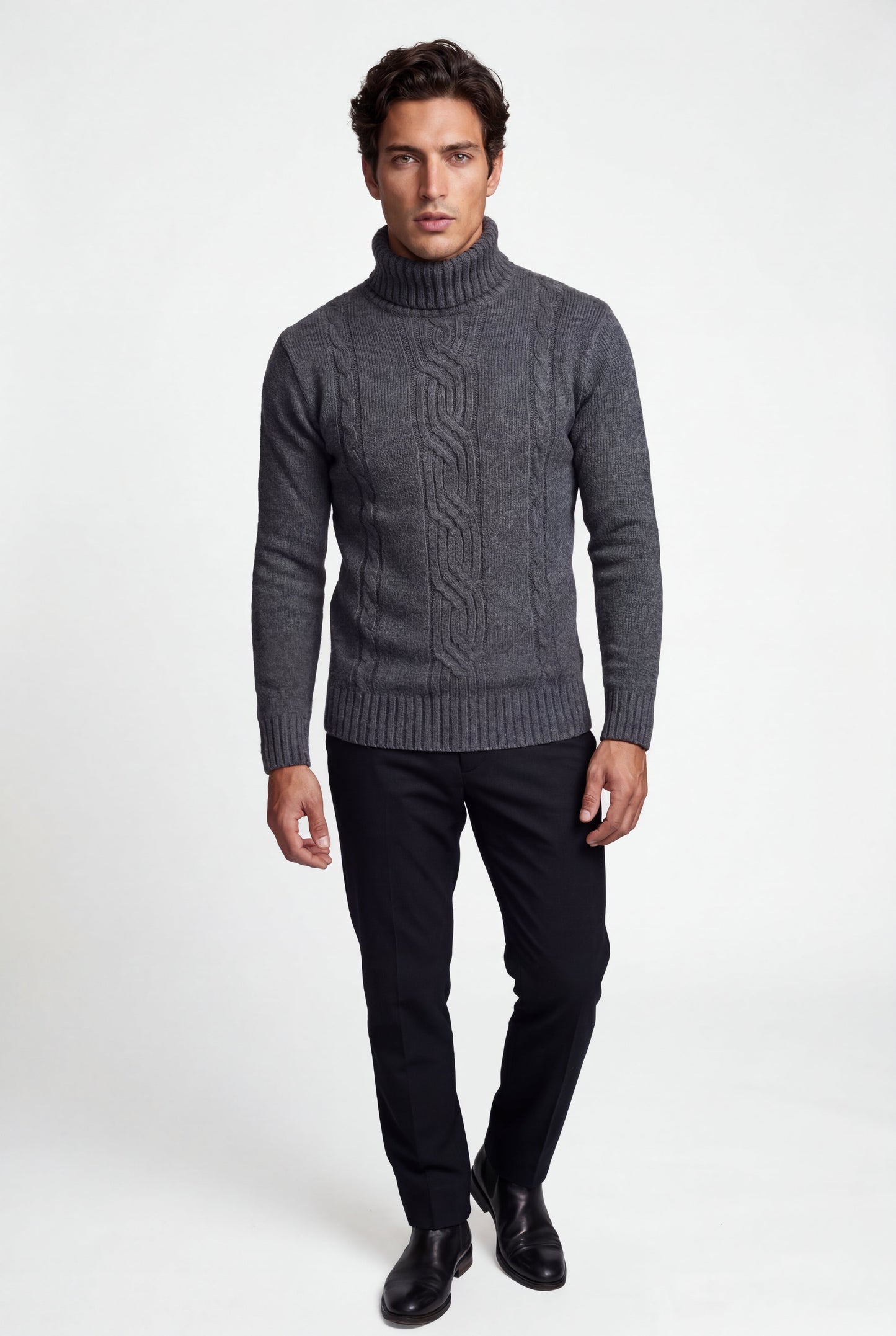 Colt | Men's Cable Knit Turtleneck Sweater