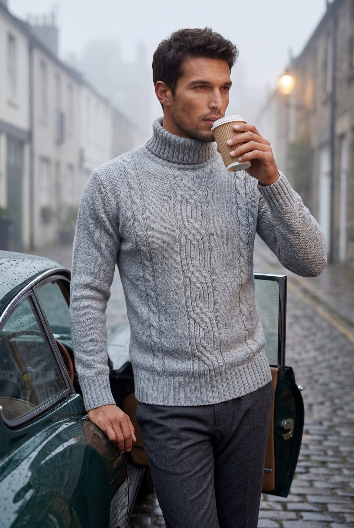 Colt | Men's Cable Knit Turtleneck Sweater