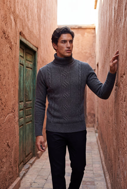 Colt | Men's Cable Knit Turtleneck Sweater