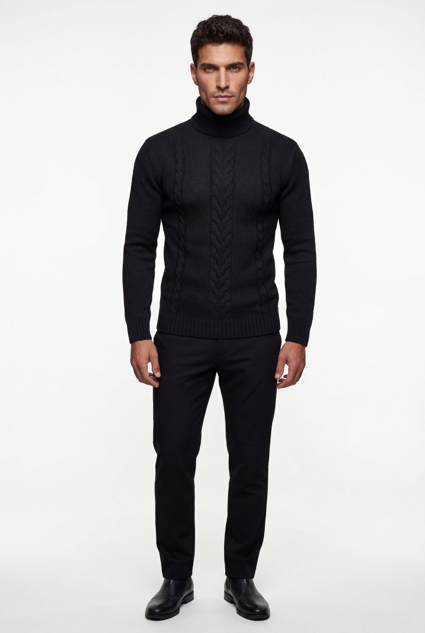 Colt | Men's Cable Knit Turtleneck Sweater