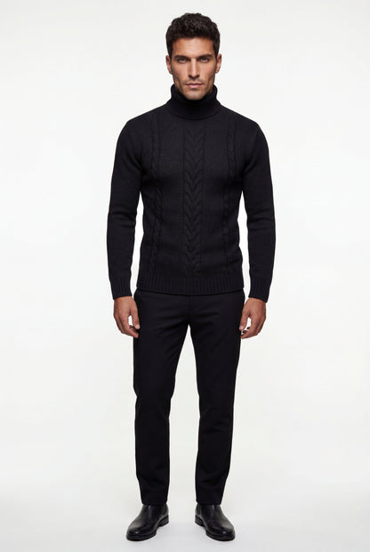 Colt | Men's Cable Knit Turtleneck Sweater