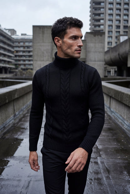 Colt | Men's Cable Knit Turtleneck Sweater