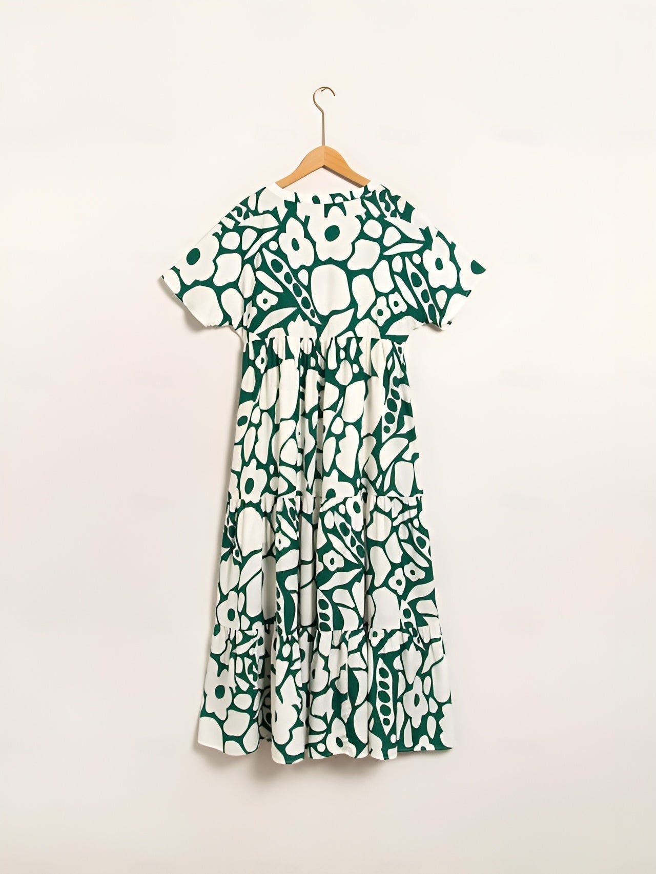 Thalia | Flutter Sleeve Tiered Floral Maxi Dress