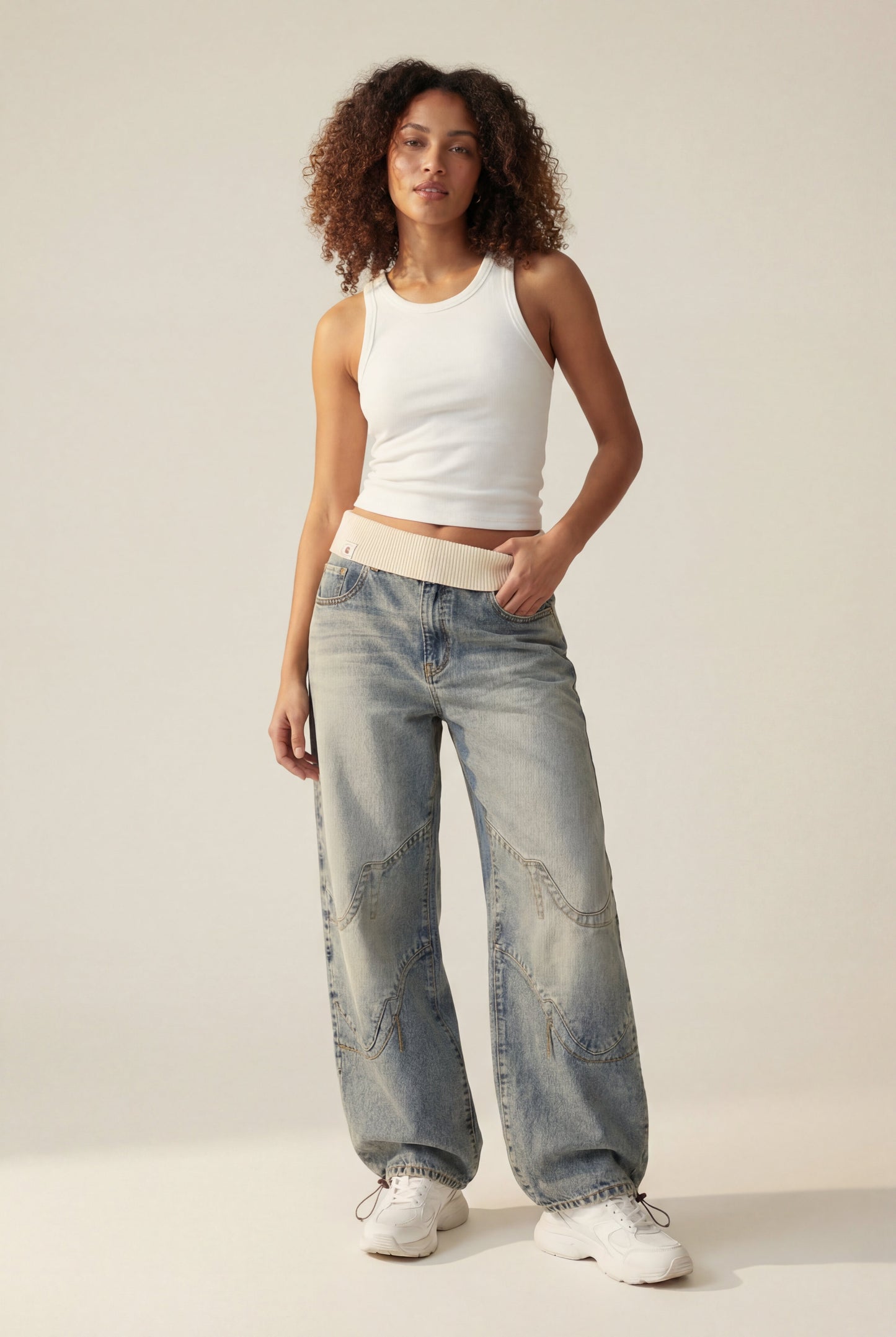 Sloane | Women's Baggy Wide Leg Jeans, Relaxed Denim