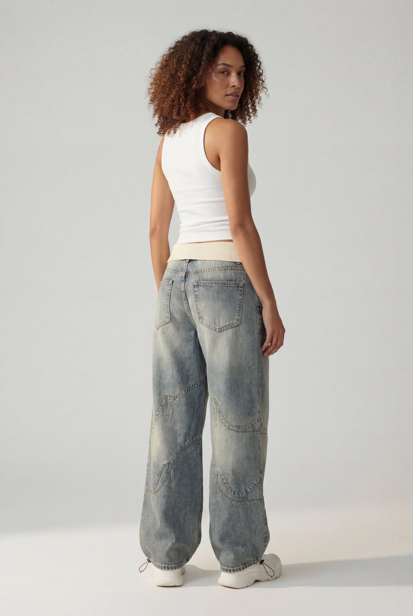 Sloane | Women's Baggy Wide Leg Jeans, Relaxed Denim