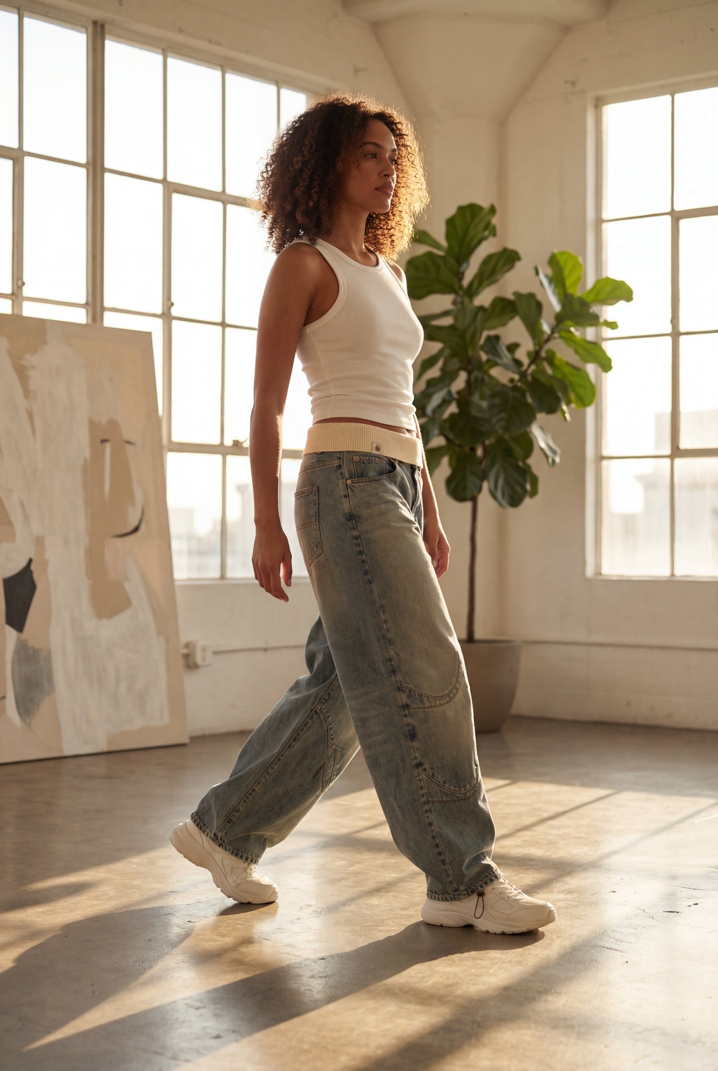 Sloane | Women's Baggy Wide Leg Jeans, Relaxed Denim