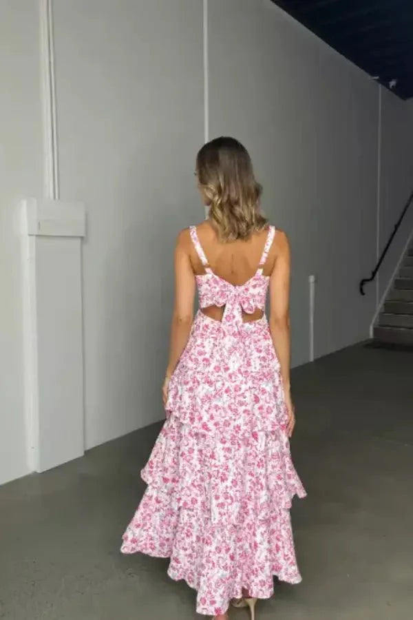 Jade | Boho Floral Maxi Dress