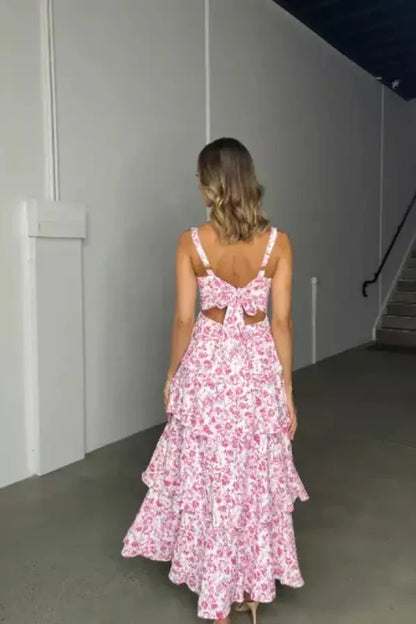 Jade | Boho Floral Maxi Dress