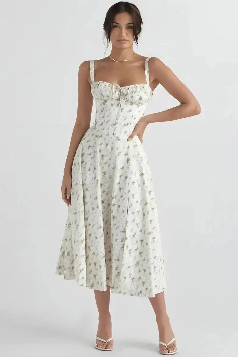 Linsay | Corset Bodycon Midi Dress