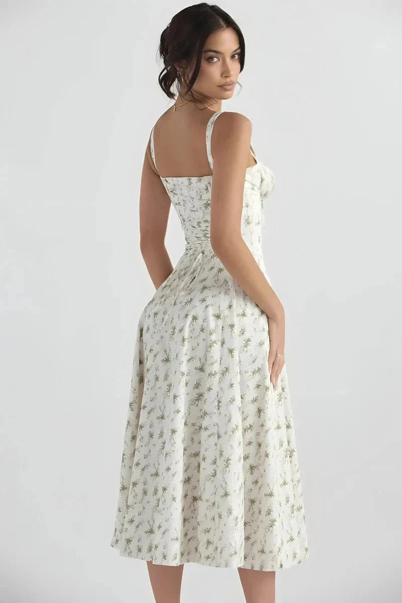 Linsay | Corset Bodycon Midi Dress