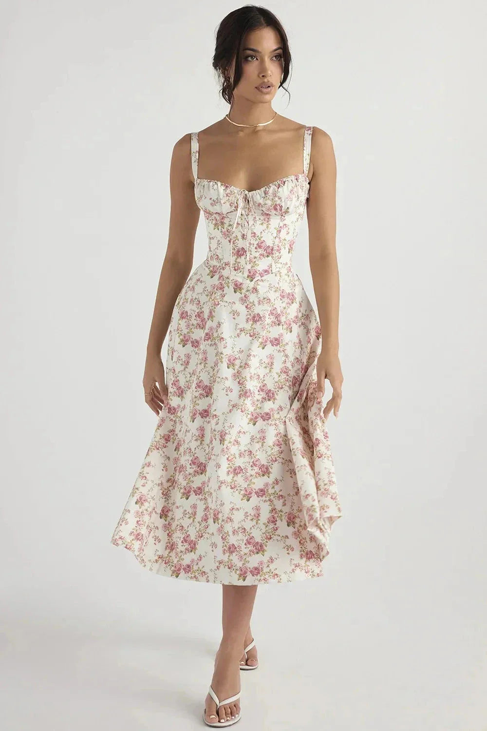 Linsay | Corset Bodycon Midi Dress