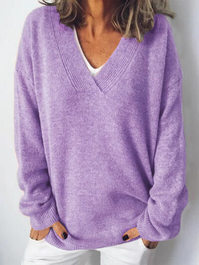 Jeanette | Women's Elegant Oversize V Neck Jumper