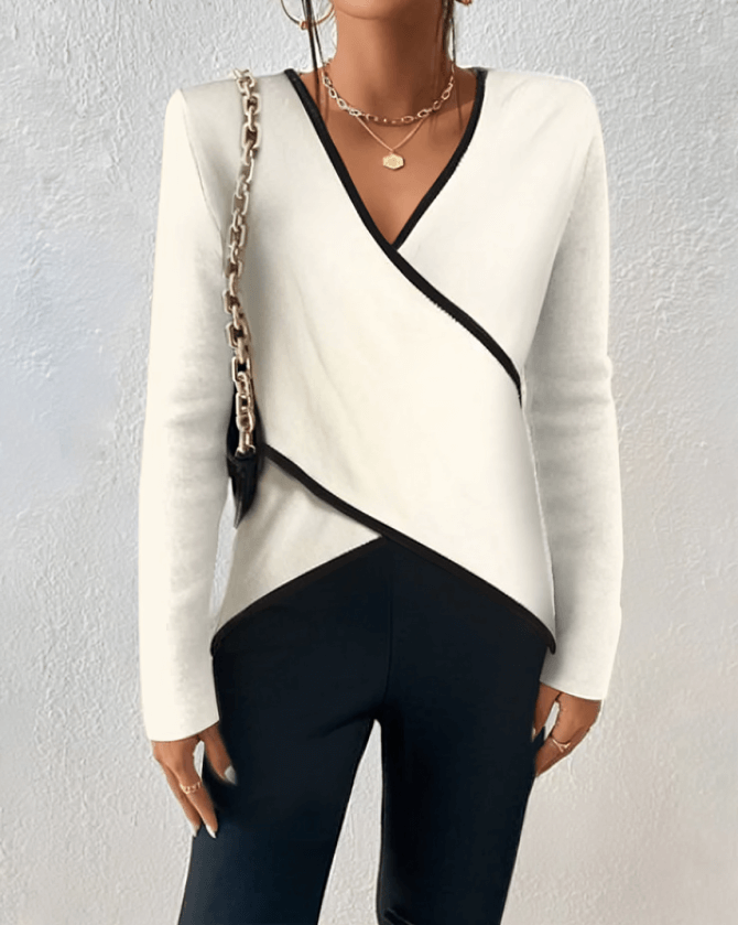Elowen | Wrap Front V-Neck Sweater