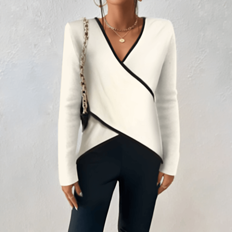 Elowen | Wrap Front V-Neck Sweater