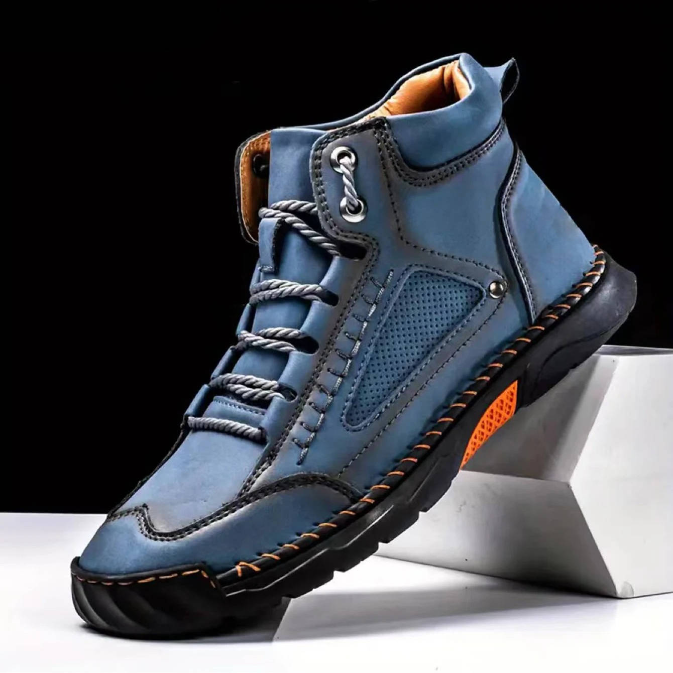 Men's Waterproof Leather Hiking Boots Arch Support