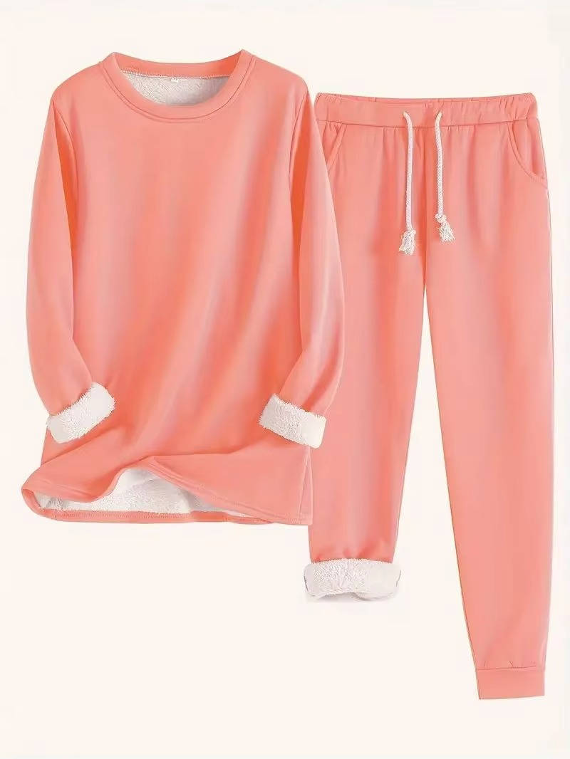 Women's Cosy Fleece Lined Winter Sweatsuit Set