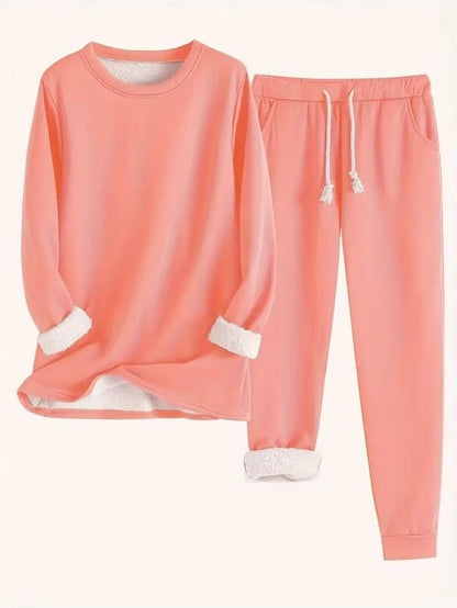 Women's Cosy Fleece Lined Winter Sweatsuit Set