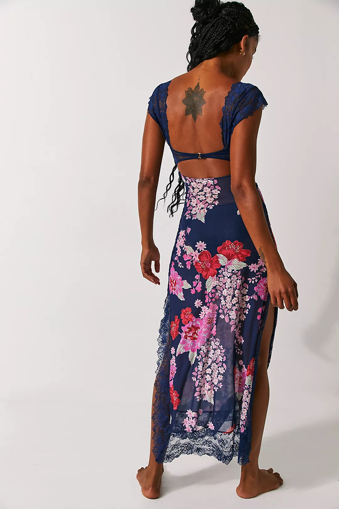 Paige | Floral Lace Overlay Sheath Dress