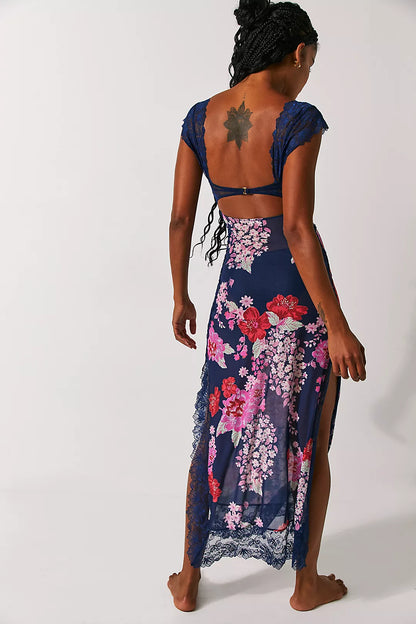 Paige | Floral Lace Overlay Sheath Dress